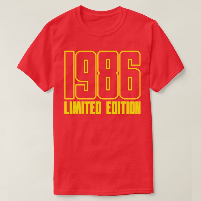 T-shirt 1986 Edition Limitée Cadeau d'anniversaire (Design devant)