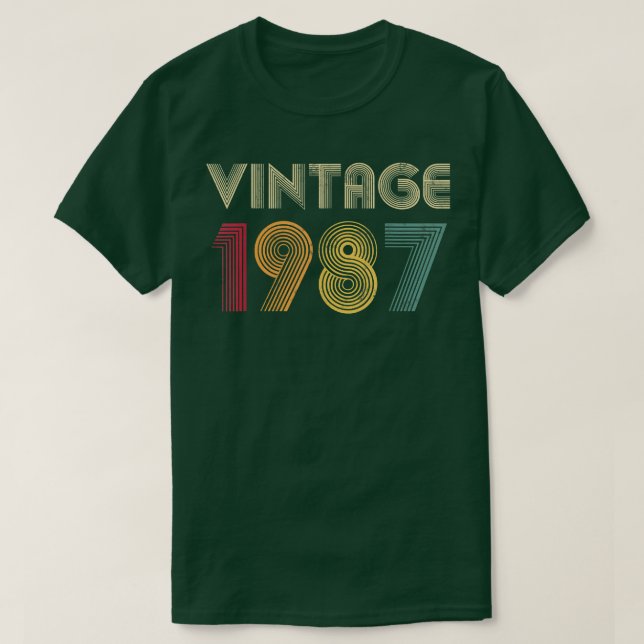 T-shirt 1987 35e anniversaire 35 ans Gag drôle Cadeau Vin (Design devant)