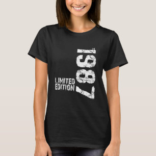 T-shirt 1987 Edition Limitée Anniversaire Vintage Retro_2