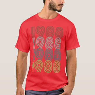 T-shirt 1988 Anniversaire Style rétro