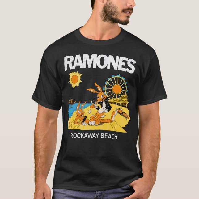 T-shirt 1988 Ramones Rockaway Beacm (Devant)