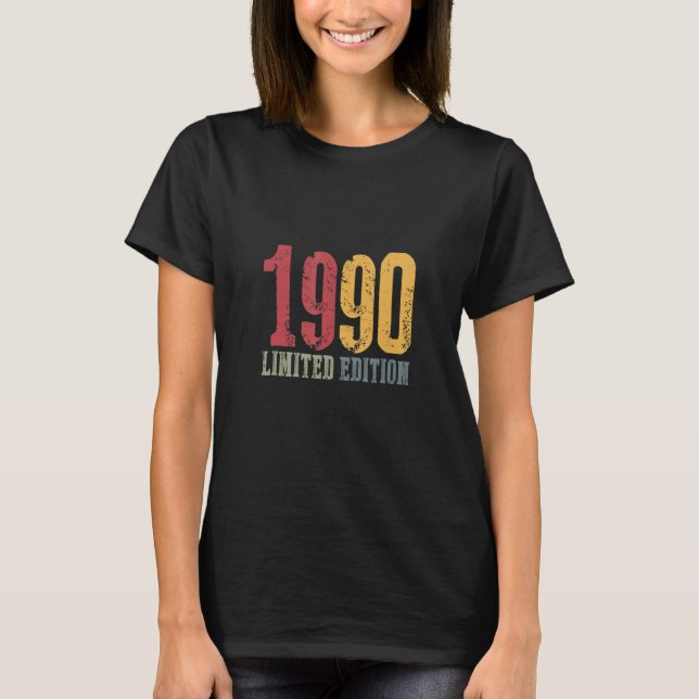 T-shirt 1990 Edition Limitée Anniversaire Vintage Retro (Devant)
