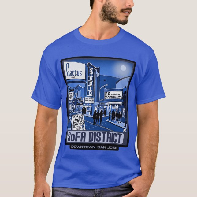 T-shirt 1990s SoFA District San Jose Active (Devant)