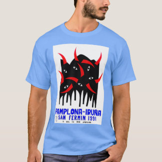 T-shirt 1991 Pampelune Espagne Courir les taureaux