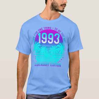 T-shirt 1993 Anniversaire 28ème Palme de coucher de soleil