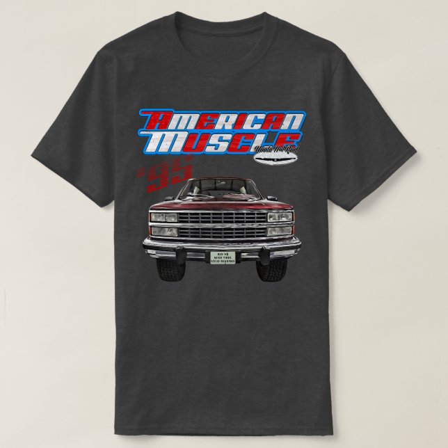 T-shirt 1995,tahoe,squarebody Truck,yukon,suburban,silvera (Design devant)