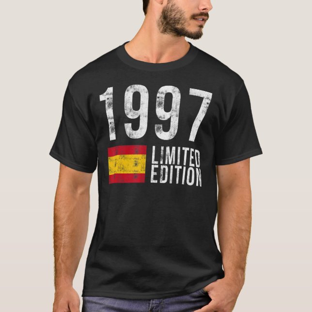 T-shirt 1997 Espagne avec drapeau Anniversaire (Devant)