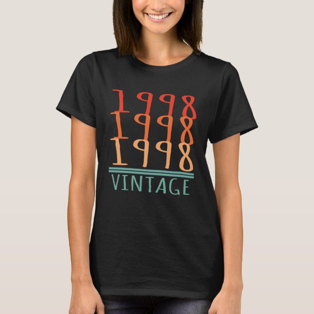 T-shirt 1998 Vintage Anniversary Matching Couple (Devant)