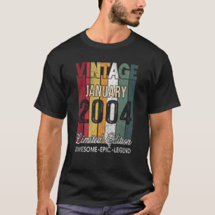 T-shirt 19 Anniversaire Janvier 2004 19 ans