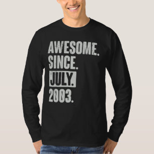 T-shirt 19 Ans 19 Anniversaire Awesome depuis Juillet 2000