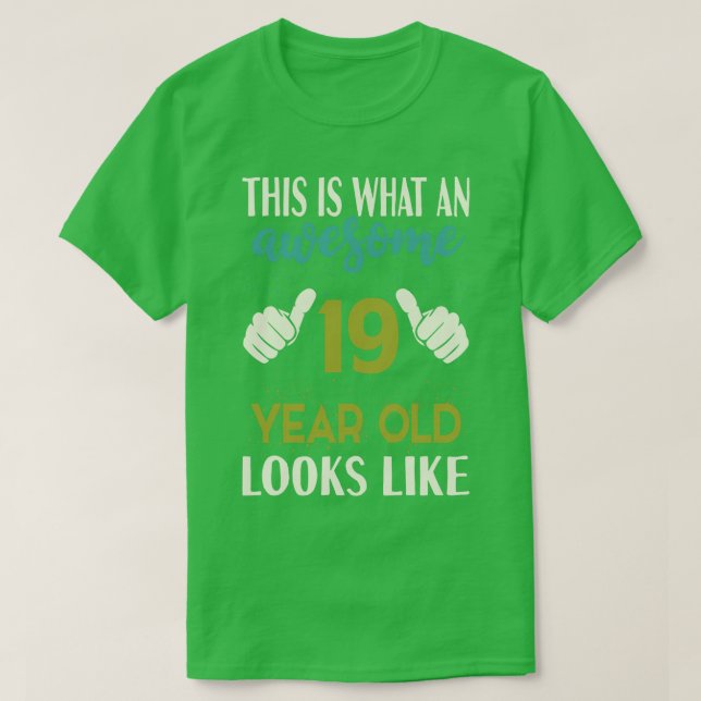 T-shirt 19 ans Anniversaire (Design devant)