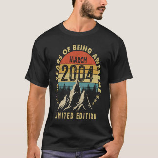 T-shirt 19 Ans Awesome Depuis Mars 2004 19 Ans