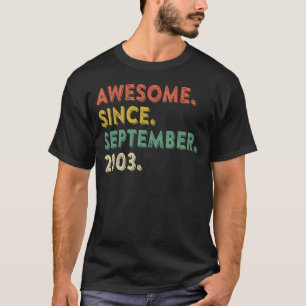 T-shirt 19 Ans Awesome Depuis Septembre 2003 19e 17