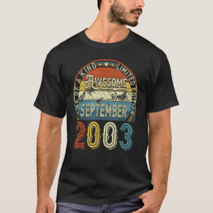 T-shirt 19 Ans Cadeau Awesome depuis Septembre 2003 19e