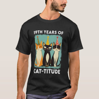T-shirt 19 Ans D'attitude Félicitations 19ème Anniversaire