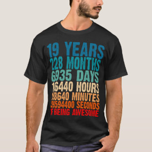 T-shirt 19 Ans D'Être Des Cadeaux Magnifiques 19 Ans 19 B
