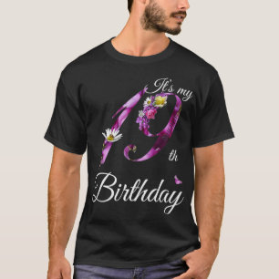 T-shirt 19 Ans Floral 2003 C'est mon 19e anniversaire Gif