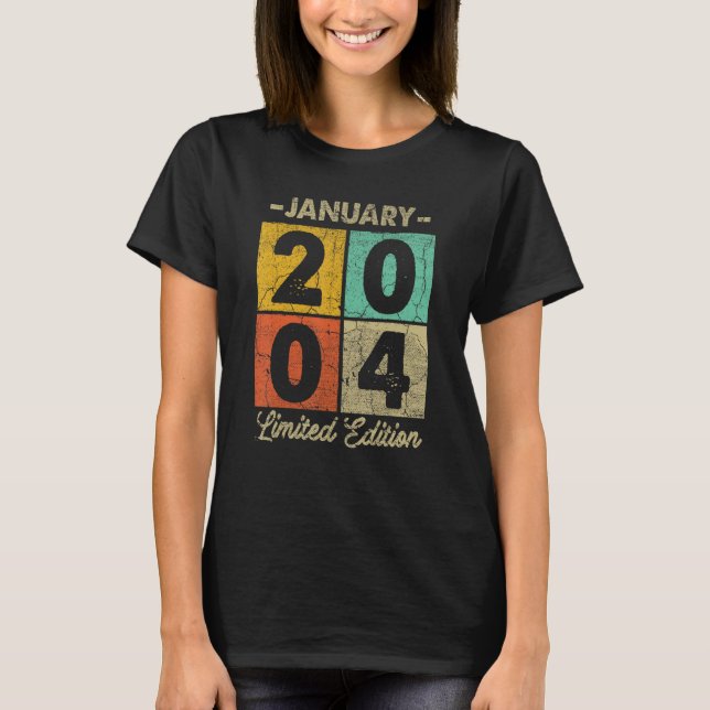 T-shirt 19 Ans Janvier 2004 19e Anniversaire 1 (Devant)