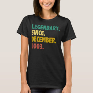 T-shirt 19 Ans Légende depuis décembre 2003 19e Birt