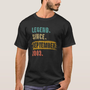 T-shirt 19 Ans Légende depuis septembre 2003 19e Bir