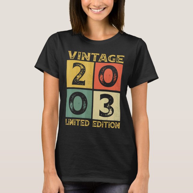 T-shirt 19 ans Retro 2003 19e anniversaire (Devant)