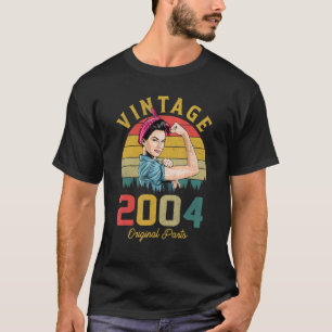 T-shirt 19 Ans Vintage 2004 19ème Anniversaire Pour Les Fe