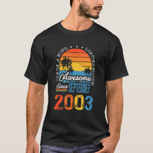 T-shirt 19 Ans Vintage Awesome Septembre 2003 19e B