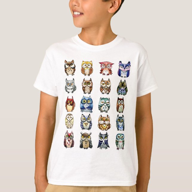 T-shirt 19 Chouettes et 1chat (Devant)