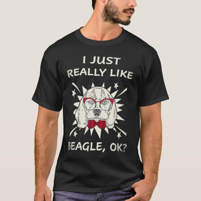 T-shirt 19 J'aime vraiment beaucoup Beagle (Devant)