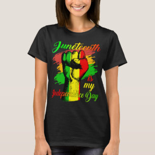 T-shirt 19 Juillet 06 19 Est Mon Indépendance Libre Noir S