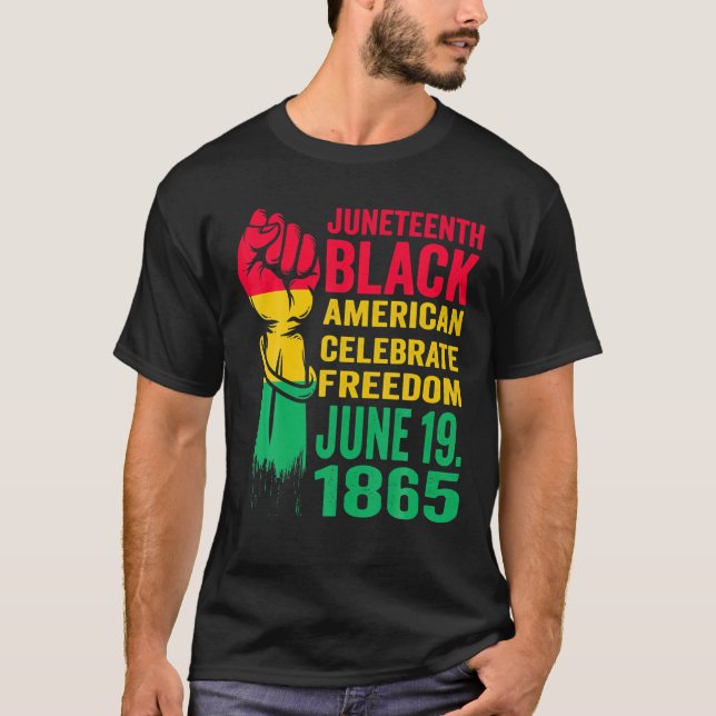 T-shirt 19 Juin 1865 Célébration Free-Ish Pride Fr (Devant)