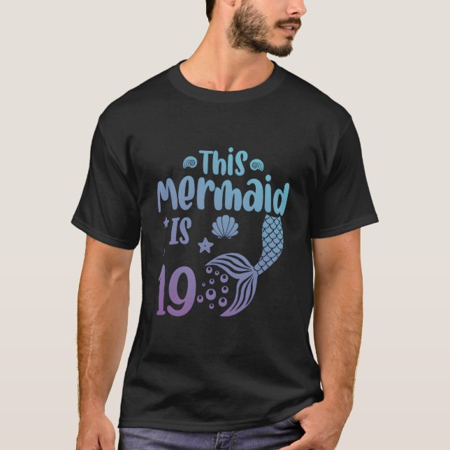 T-shirt 19 Mermaid Tail 19Th Mermaid Daughter (Devant)