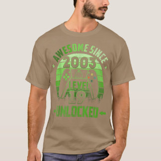 T-shirt 19 Year Old Birthday Unlocked Level 19 Awesome Sin