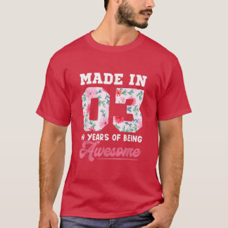 T-shirt 19 Year Old Girls Teens Boys For 19th Birthday Bor
