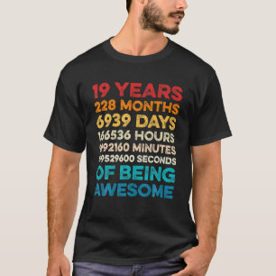 T-shirt 19e anniversaire 19 ans d'être stupéfiant Vintage 