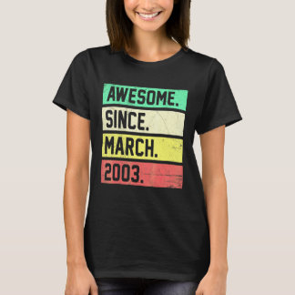 T-shirt 19e anniversaire 19 ans Incroyable depuis le 20 m