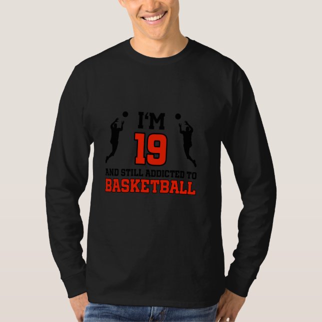 T-shirt 19e anniversaire 19 ans Joueur de basket-ball (Devant)