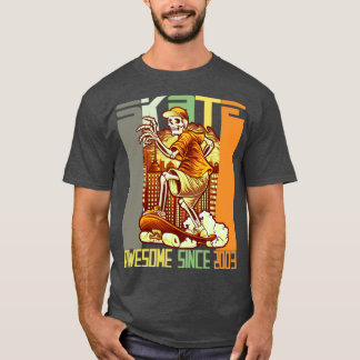 T-shirt 19e anniversaire Amateurs de skateboard Skater Awe