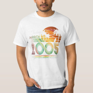 T-shirt 19e anniversaire Cadeau Vintage Retro Mars