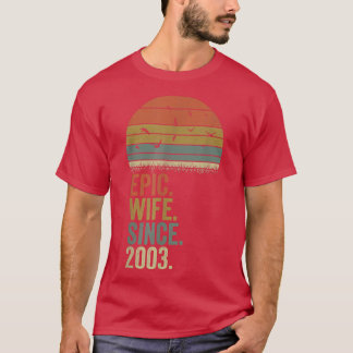 T-shirt 19e anniversaire de Mariage Femmes, Femme épopée d