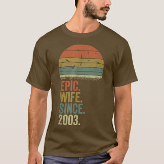 T-shirt 19e anniversaire de Mariage Femmes, Femme épopée d
