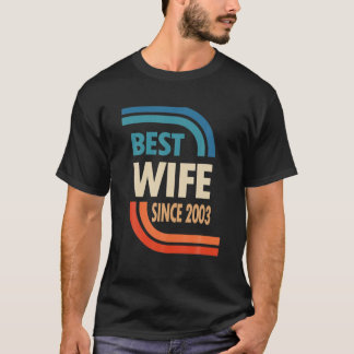 T-shirt 19E Anniversaire De Mariage Pour Elle - Meilleure 