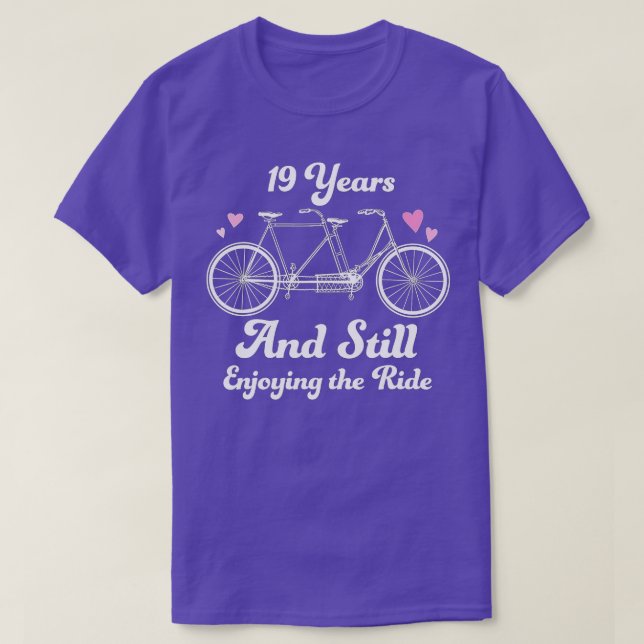 T-shirt 19e anniversaire du Mariage 19 ans ensemble Don I (Design devant)