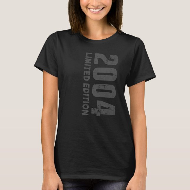 T-shirt 19e anniversaire en gris et gris 2004 (Devant)