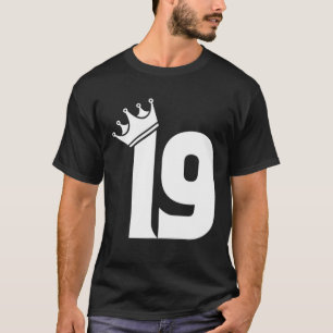 T-shirt 19E Anniversaire Femmes Hommes Vintage Numéro 19 A