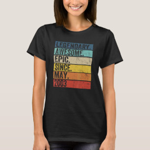 T-shirt 19e anniversaire Légendaire Awesome Epic depuis ma