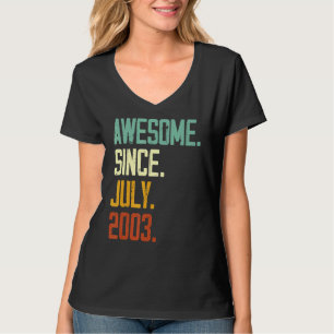 T-shirt 19e anniversaire stupéfiant depuis juillet 2003 19