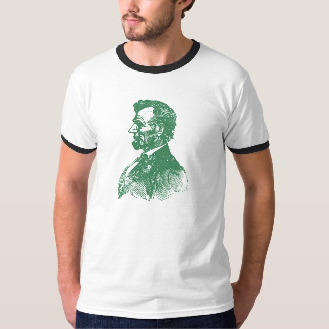 T-shirt 19e C. Abe Lincoln, vert (Devant)