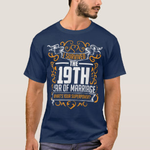 T-shirt 19e Wedding Anniversary Toxits 19 Year T For Her 