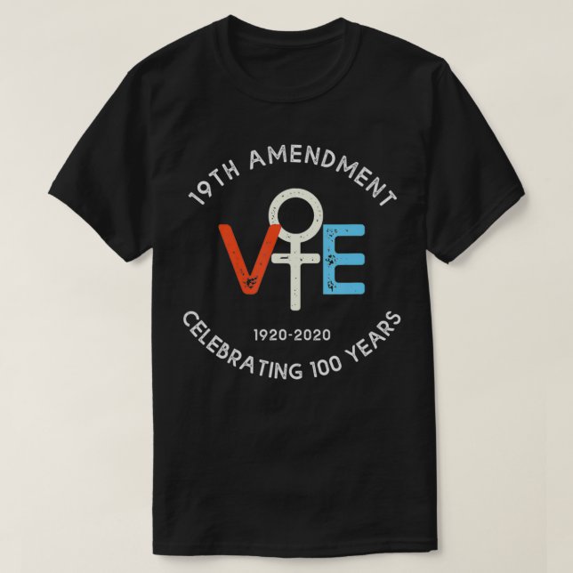 T-shirt 19ème Amendement Centennial Logo Suffrage femmes C (Design devant)